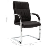 Silla de oficina cantilever HKH de piel sintética - Negro