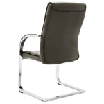 HKH Silla de Oficina Cantilever de Piel Sintética - Gris