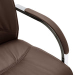 Silla de oficina HKH Cantilever de piel sintética - Marrón