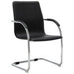 Silla de oficina cantilever HKH de piel sintética - Negro
