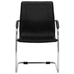 Silla de oficina cantilever HKH de piel sintética - Negro