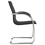 Silla de oficina cantilever HKH de piel sintética - Negro