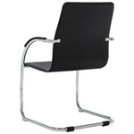Silla de oficina cantilever HKH de piel sintética - Negro