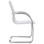 HKH Silla de Oficina Cantilever de Piel Sintética - Blanco