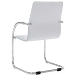 HKH Silla de Oficina Cantilever de Piel Sintética - Blanco