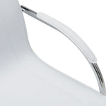 HKH Silla de Oficina Cantilever de Piel Sintética - Blanco