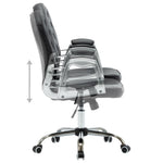 Silla de Oficina Giratoria HKH de Piel Sintética - Negra
