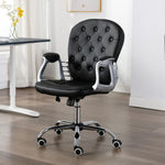 Silla de Oficina Giratoria HKH de Piel Sintética - Negra