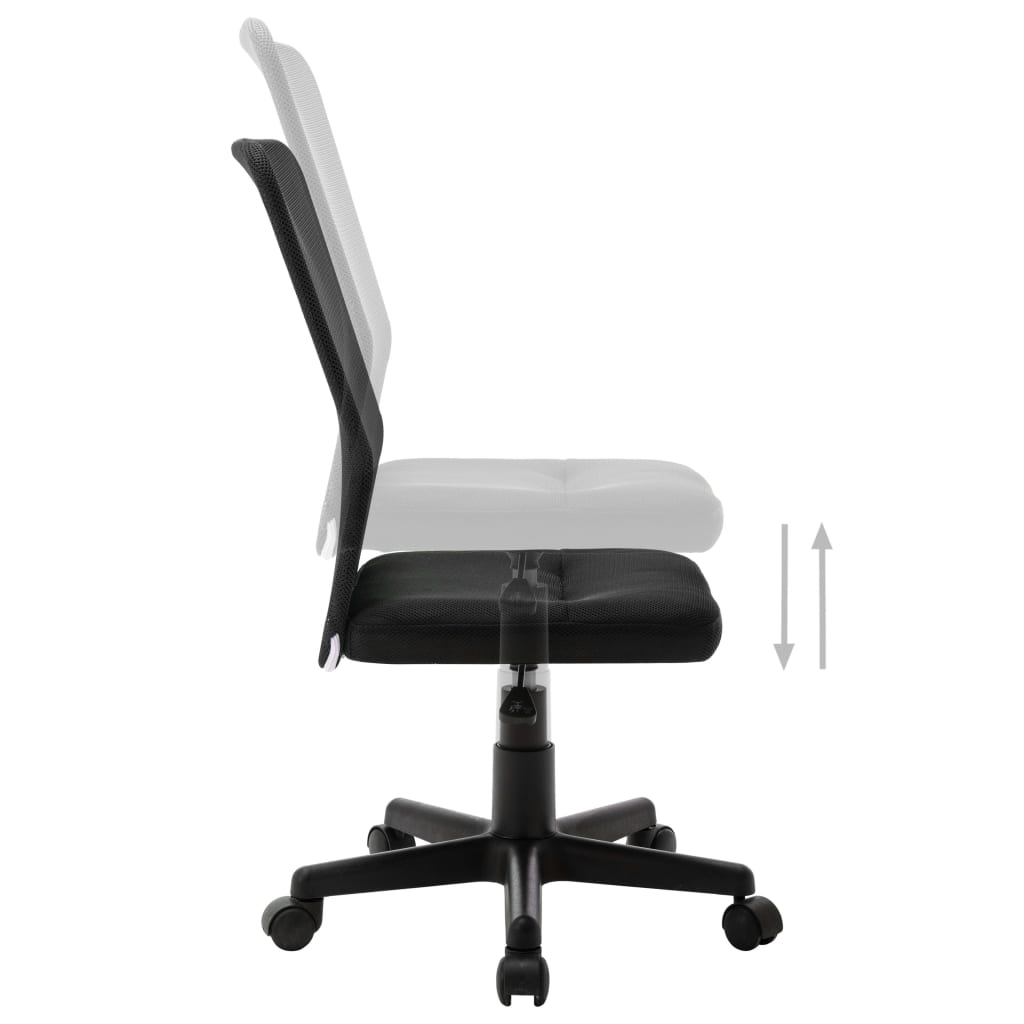 Silla de oficina HKH 44x52x100 cm en tela de malla - Negra