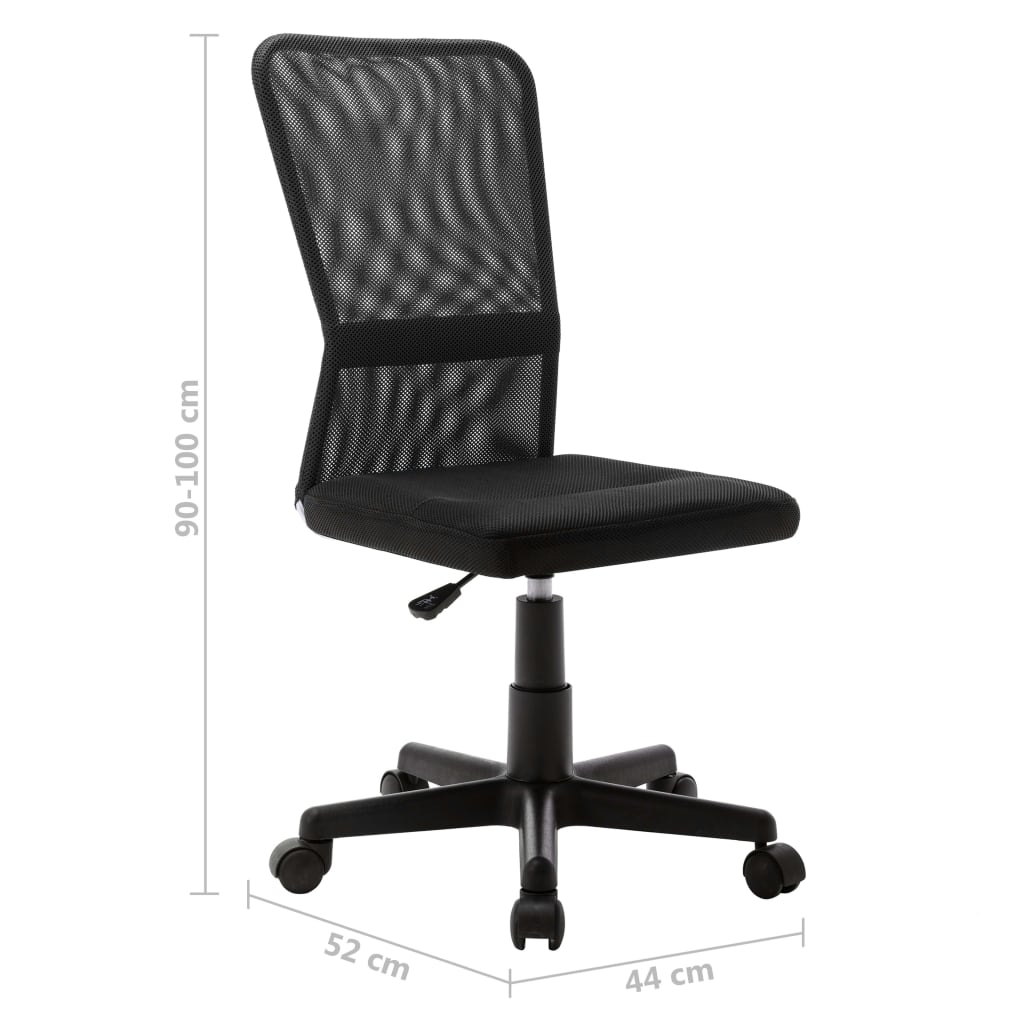 Silla de oficina HKH 44x52x100 cm en tela de malla - Negra