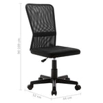 Silla de oficina HKH 44x52x100 cm en tela de malla - Negra