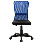 HKH Cadeira de Escritório 44x52x100 cm em Tecido de Malha - Preto e - Azul