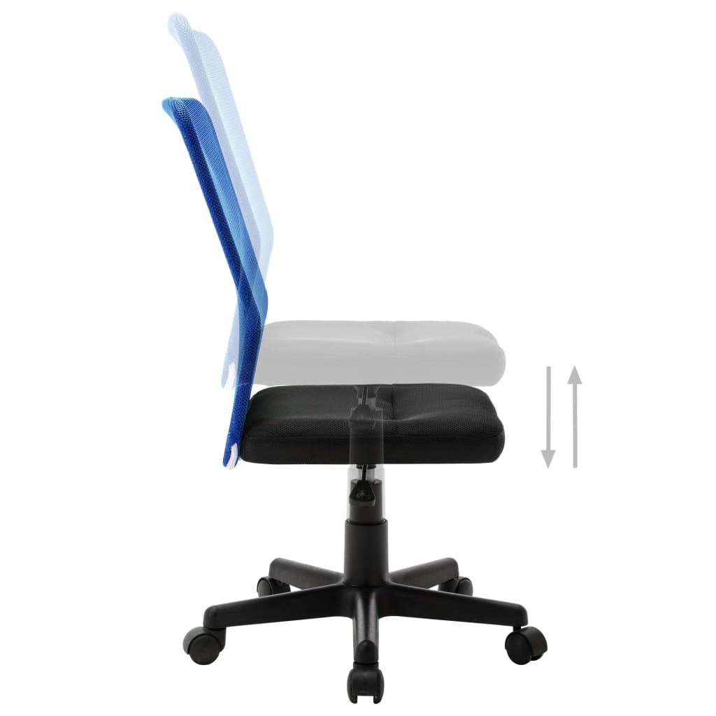 HKH Cadeira de Escritório 44x52x100 cm em Tecido de Malha - Preto e - Azul