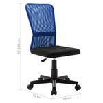 HKH Cadeira de Escritório 44x52x100 cm em Tecido de Malha - Preto e - Azul