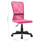 HKH Cadeira de Escritório 44x52x100 cm em Tecido de Malha - Rosa