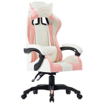 Silla de carreras HKH de piel sintética - Rosa