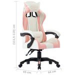 Silla de carreras HKH de piel sintética - Rosa