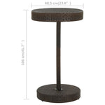 HKH Mesa de Jardim 60, Vime Pe Castanho - Marrom
