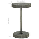HKH Mesa de Jardim 60, Vime Pe - Cinzento