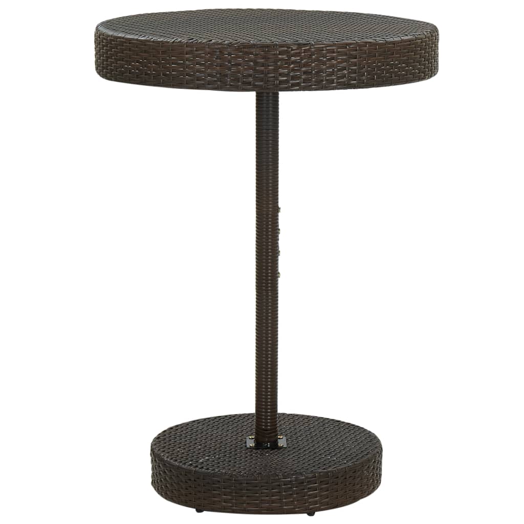 HKH Mesa de Jardim 75, Vime Pe Castanho - Marrom