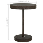 HKH Mesa de Jardim 75, Vime Pe Castanho - Marrom