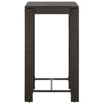 HKH Mesa de Bar para Jardim 60,5x60,5x110,5 Cm Vime Pe Castanho - Marrom