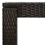 HKH Mesa de Bar para Jardim 60,5x60,5x110,5 Cm Vime Pe Castanho - Marrom