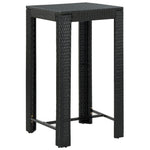 HKH Mesa de Bar para Jardim 60,5x60,5x110,5 Cm Vime Pe - Preto
