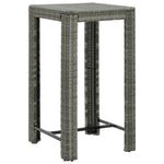 HKH Mesa de Bar para Jardim 60,5x60,5x110,5 Cm Vime Pe - Cinzento