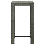 HKH Mesa de Bar para Jardim 60,5x60,5x110,5 Cm Vime Pe - Cinzento