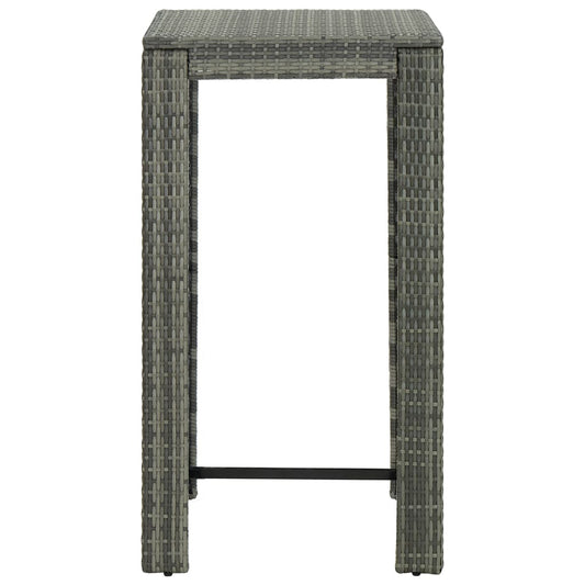 HKH Mesa de Bar para Jardim 60,5x60,5x110,5 Cm Vime Pe - Cinzento