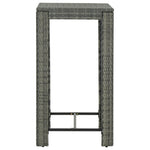 HKH Mesa de Bar para Jardim 60,5x60,5x110,5 Cm Vime Pe - Cinzento