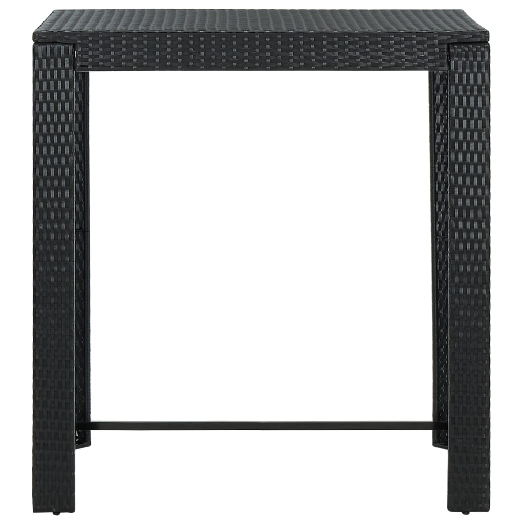 HKH Mesa de Bar para Jardim 100x60,5x110,5 Cm Vime Pe - Preto
