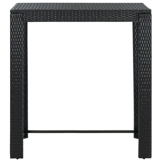 HKH Mesa de Bar para Jardim 100x60,5x110,5 Cm Vime Pe - Preto