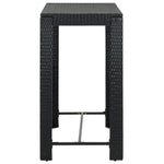 HKH Mesa de Bar para Jardim 100x60,5x110,5 Cm Vime Pe - Preto