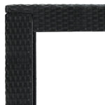 HKH Mesa de Bar para Jardim 100x60,5x110,5 Cm Vime Pe - Preto