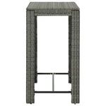 HKH Mesa de Bar para Jardim 100x60,5x110,5 Cm Vime Pe - Cinzento