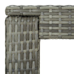 HKH Mesa de Bar para Jardim 100x60,5x110,5 Cm Vime Pe - Cinzento