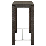 HKH Mesa de Bar para Jardim 140,5x60,5x110,5 Cm Vime Pe Castanho - Marrom
