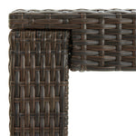 HKH Mesa de Bar para Jardim 140,5x60,5x110,5 Cm Vime Pe Castanho - Marrom