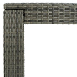HKH Mesa de Bar para Jardim 140,5x60,5x110,5 Cm Vime Pe - Cinzento