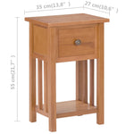 Mesa auxiliar HKH con cajón de roble macizo