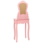 HKH Conj. Tocador con Taburete de Madera de Paulownia - 50x59x136 Cm - Rosa