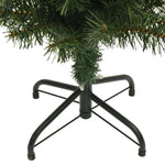 HKH Árvore de Natal Artificial Fina com Suporte Verde em PVC