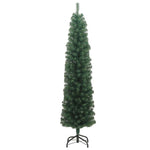 HKH Árvore de Natal Artificial Fina com Suporte Verde em PVC