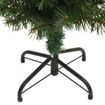 HKH Árvore de Natal Artificial Fina com Suporte Verde em PVC