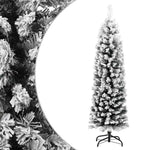 HKH Árvore de Natal Artificial Fina com Neve Verde em PVC