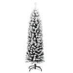 HKH Árvore de Natal Artificial Fina com Neve Verde em PVC