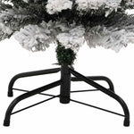 HKH Árvore de Natal Artificial Fina com Neve Verde em PVC
