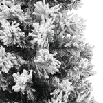 HKH Árvore de Natal Artificial Fina com Neve Verde em PVC